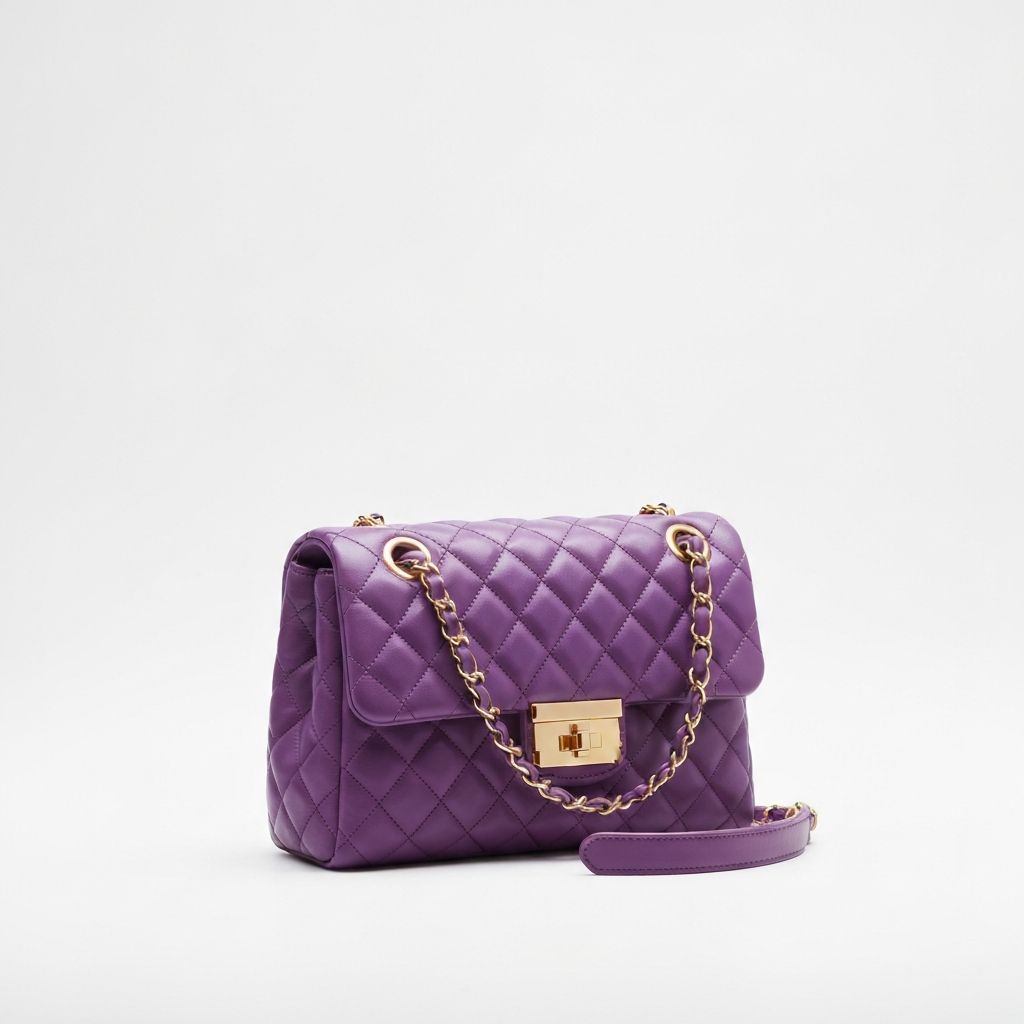 Sac Matelasse Violet